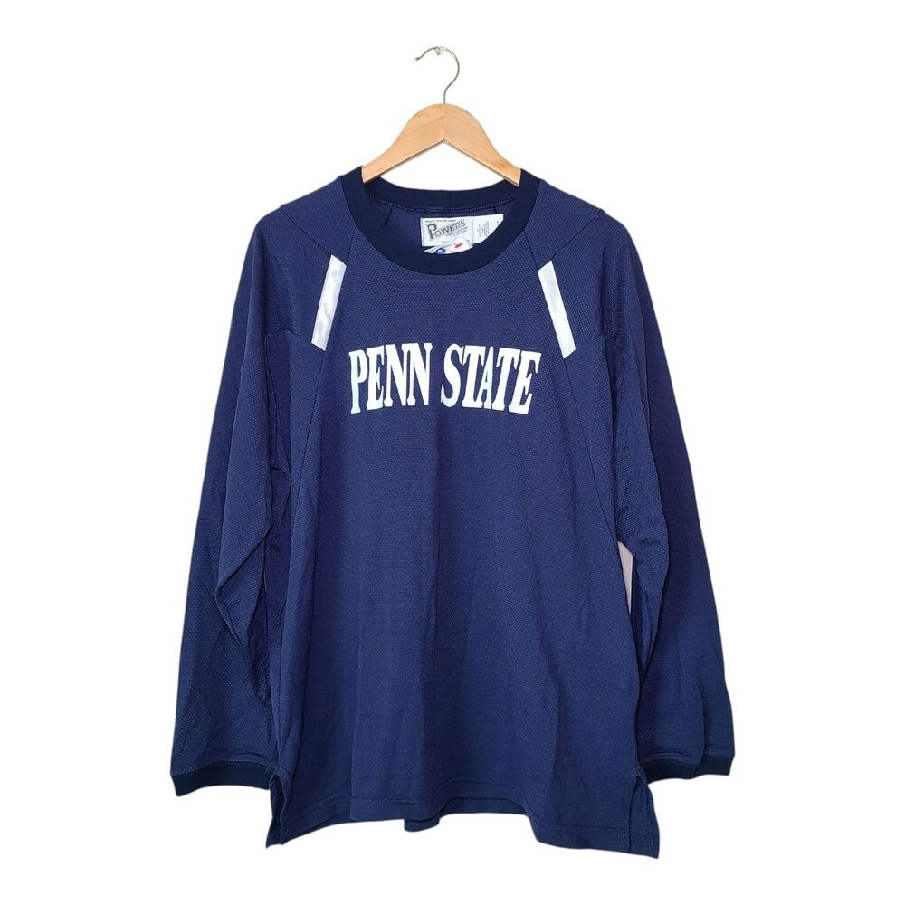 VNTG Powers Penn State Nittany Lions Football Longsleeve Shirt Men's Size 44 USA